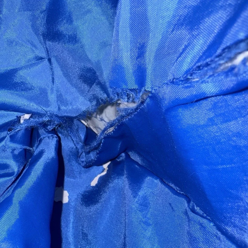 VTG The North Face TNF Goretex Blue Coat‎ Sz L FAIR READ